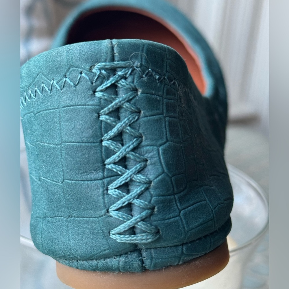 Lucky Brand Emmie Ballet Flat Leather Teal Blue Women’s Size 8.5 - Picture 9 of 14